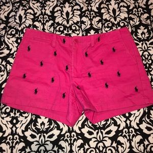 Pink polo Ralph Lauren shorts size 6 never worn